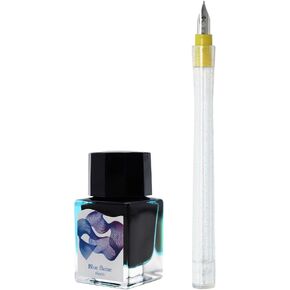 Sailor Fountain Pen Dip Pen Ink Set - Dipton+hocoro - Blue Frame/Scene Calligraphy 10-0251-701