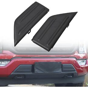 2Pcs Front Bumper Guards Pads Inserts End Caps Cover Grill for Ford F-150 F150 2021 2022 2023 Exterior Accessories, Black