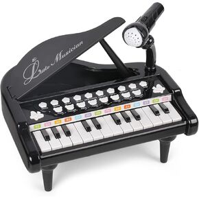 بيانو 31 مفتاحاً باللون الوردي الصغير للبنات مع ميكروفون إلكتروني أورغان لوحة مفاتيح موسيقية للأطفال من BAOLI in Kuwait