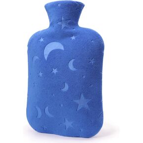 DICEVER Hot Water Bottle with Soft Cover, 2L Hot Water Bag for Menstrual Cramps, Neck and Shoulder Pain Relief, Hot and Cold Therapies, Hand Feet Warmer, Dark Grey