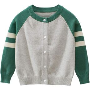 Toddler Boys Girls Button-up Knit Cotton Cardigan Sweater
