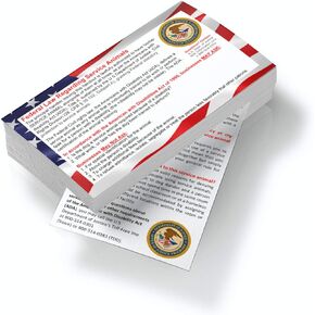 50 ADA Service Dog Information Cards - New, Larger Print on Both Sides - States Handler's Legal Rights to Uninformed Business Personnel