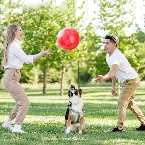 GCQJOQ 3 Pcs Marbleized Bouncy Balls for Kids Large-Sized Ball Inflatable Rubber Playground Sensory Balls for Beach Pets Indoor Outdoor Kickball Water Balls in Saudi Arabia