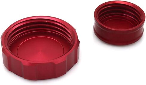 Front Rear Brake Fluid Reservoir Cover Cap Fits for Yamaha YZFR1 2009-2014 2013 2012 2011 2010 Motorcycle Accessories CNC with Logo (Red) in Saudi Arabia