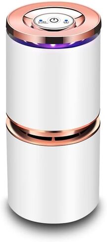Mini Air Purifier USB Air Purifiers for Car Office Desk Small Room, Super Quiet with LED Night Light, No Adapter (Black) in Saudi Arabia