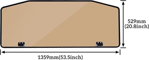 SAUTVS Dark Tinted Rear Windshield for Can Am Defender, Heavy Duty Hard Coat Full Back Window Shield Rear Panel for Can-Am Defender HD5 HD7 HD8 HD9 HD10 Max 2016-2024 Accessories in Saudi Arabia