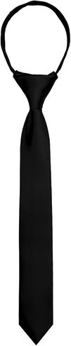 Black n Bianco Boys' Satin Slim Zipper Neck Tie in Saudi Arabia