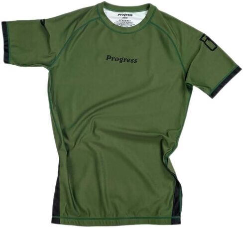 Academy+ Short SleeveRashguard | Flexible and Durable BJJ Rash Guard | Moisture-Wicking Compression Tops for Men and Women | 80% Polyester/20% Spandex (XS, Khaki) in Saudi Arabia