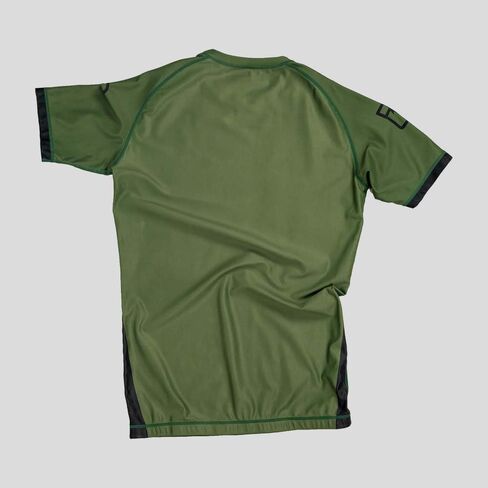 Academy+ Short SleeveRashguard | Flexible and Durable BJJ Rash Guard | Moisture-Wicking Compression Tops for Men and Women | 80% Polyester/20% Spandex (XS, Khaki) in Saudi Arabia