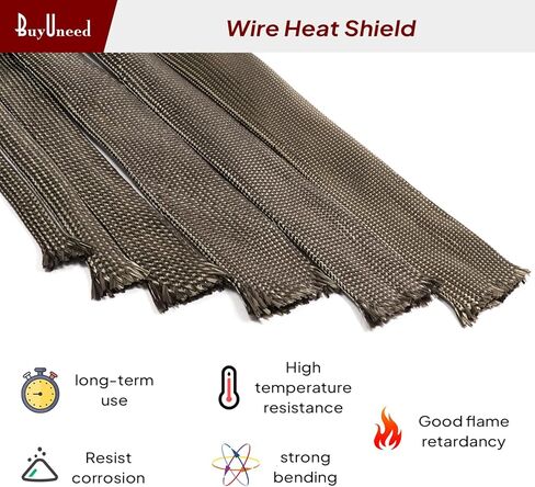 3/4 بوصة - 13 قدم خرطوم العادم درع حراري لحماية الأكمام - خراطيم ناعمة ومرنة وقابلة للتعديل، أنبوب زيت الدروع in Kuwait