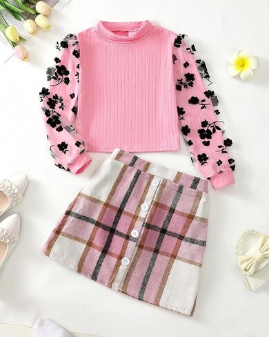 Girl Skirt Sets Casual Winter Fall Dresses Cute Clothes Outfit for Girls in Saudi Arabia