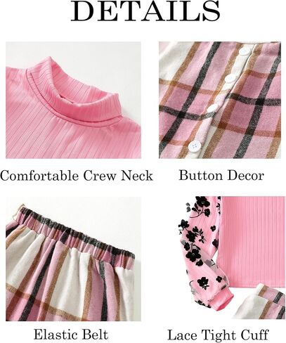 Girl Skirt Sets Casual Winter Fall Dresses Cute Clothes Outfit for Girls in Saudi Arabia