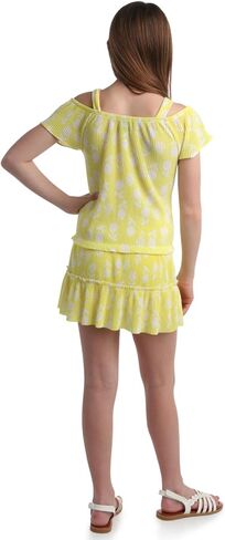 Girls' Skirt Set - 2 Piece Top and Scooter Skort - Cute Summer Fashion Outfit for Girls (7-12) in Saudi Arabia