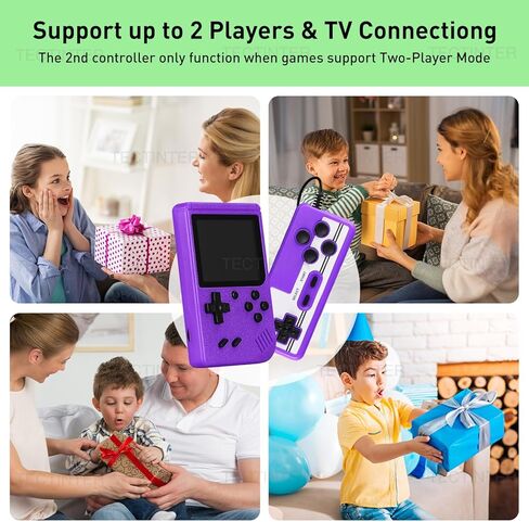 وحدة تحكم ألعاب محمولة مع 500 FC Games - وحدة تحكم ألعاب ريترو - وحدة تحكم ألعاب فيديو محمولة، شاشة LCD 3.0 بوصة (أزرق) in Kuwait