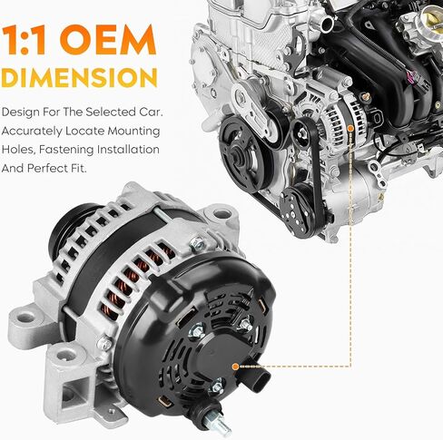 Alternator for Chevy Camaro V6 3.6L 2012 2013 2014 2015, AND0641, AL8846X, 104211-8130, 22888109 in Saudi Arabia