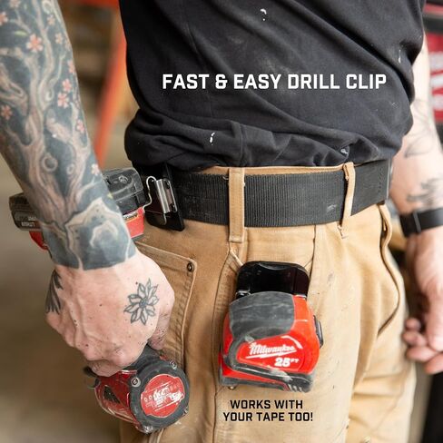 DriverMaster | Clip-On Tool Belt Drill Holder - Simple Hook Holster for Cordless Drill, Impact, Nailer, Tape Measure, or Any Tools with Hanger Clips in Saudi Arabia