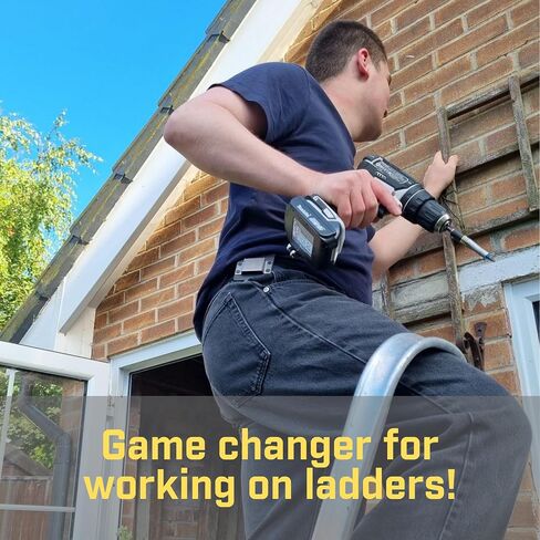 DriverMaster | Clip-On Tool Belt Drill Holder - Simple Hook Holster for Cordless Drill, Impact, Nailer, Tape Measure, or Any Tools with Hanger Clips in Saudi Arabia