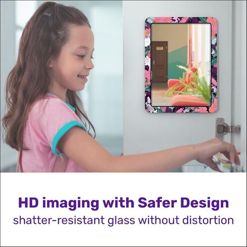 Locker Mirror Magnetic for School and Office, with Strong and 100% Magnetic Mirror for Locker, Magnetic Locker Mirror with Colorful Design, 1 Pack, Absolutely Reliable Locker Accessories in Saudi Arabia