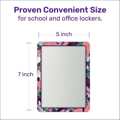Locker Mirror Magnetic for School and Office, with Strong and 100% Magnetic Mirror for Locker, Magnetic Locker Mirror with Colorful Design, 1 Pack, Absolutely Reliable Locker Accessories in Saudi Arabia