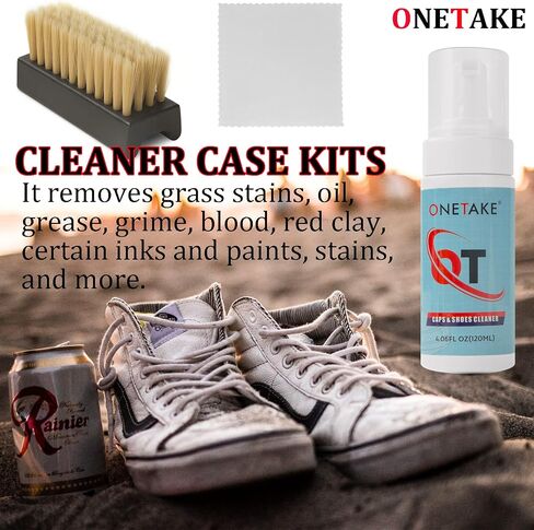 Shoes Cleaner for White Shoe, Sneakers, Leather Shoes, Suede, Tennis shoe cleaner - Shoes cleaning kits - Shoe care kits - Stain remover - Conditioner Bottle - Leather cleaner in Saudi Arabia