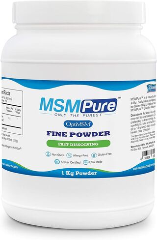 Kala Health MSMPure Fine Powder, 8.8 oz, Fast Dissolving Organic Sulfur Crystals, 99% Pure Distilled MSM Supplement, Made in USA in Saudi Arabia