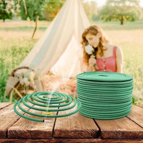 Citronella Incense coils, Made from Natural Plants, Suitable for Outdoor, Living Room, Terrace use (48 coils and 2 Coil Holders) in Saudi Arabia