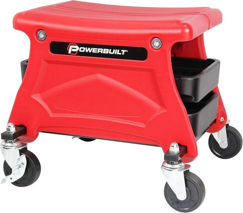 مقعد مرآب دوار Powerbuilt مع صواني الأدوات، وعجلات محملة بعجلة كروية ناعمة بسعة 300 رطل، وتفاصيل، ودراجة نارية، والبستنة - 240283 in Saudi Arabia