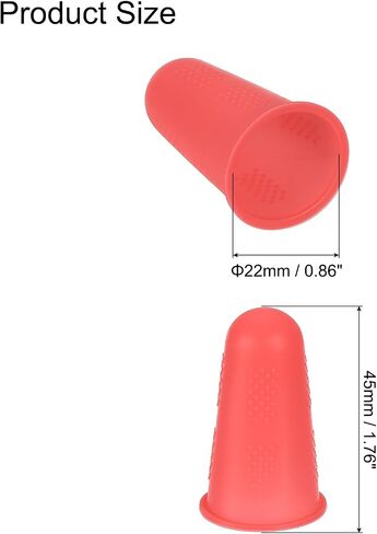 uxcell Silicone Finger Protectors, Anti-Slip Finger Cover, Finger Tips for Sewing, Sorting Paper, Red, Large Size, 12 Pcs in Saudi Arabia