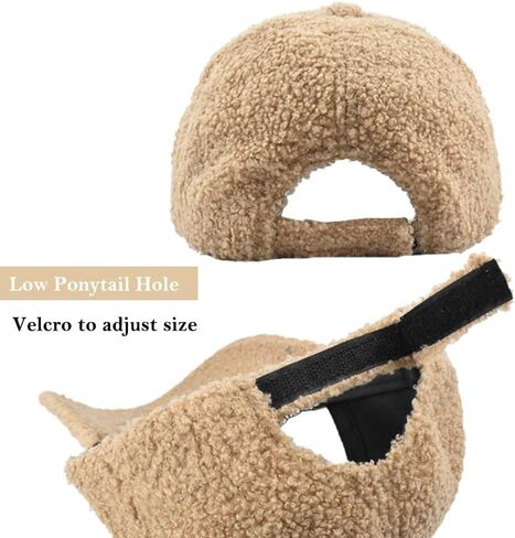Mealah Winter-Warm Baseball-Hat for Womens Faux-Lamb-Wool Adjustable Baseball Cap in Saudi Arabia