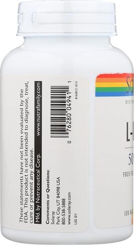 Free-Form L-Lysine 500mg Solaray 120 VegCaps in Saudi Arabia