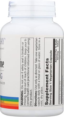 Free-Form L-Lysine 500mg Solaray 120 VegCaps in Saudi Arabia