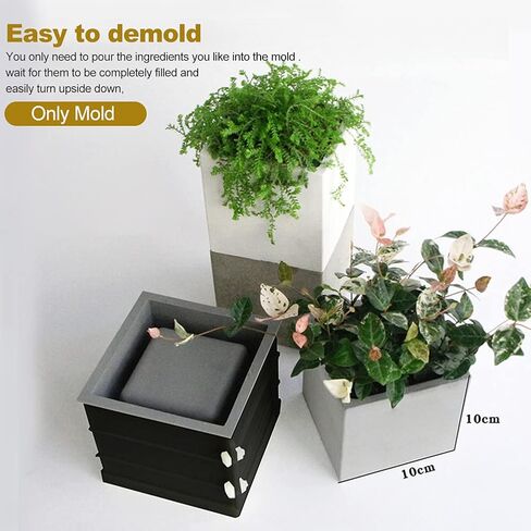 UMXOSM Silicone Molds Concrete Flower Pots, Large Planter Mold Octagonal DIY Pots with Gardening gloves Cement Molds for Succulent in Kuwait