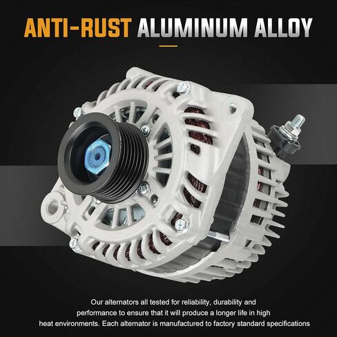 Alternator Replacement Compatible with 2011-2017 Nissan Quest 3.5L, 2009-14 Murano 3.5L, 2007-2010 Altima 3.5L, 2009-2010 Maxima 3.5L Replace A003TJ1791 in Saudi Arabia