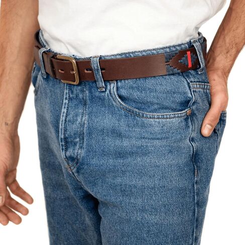 Interchangeable Hand-Stitched Polo Belt - Crafted from full-grain bridle leather in Saudi Arabia