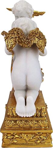 Design Toscano Chateau Carbonne Cherub Mantel Clock Statue, 10 Inch, Polyresin, Gold and Ivory in Saudi Arabia
