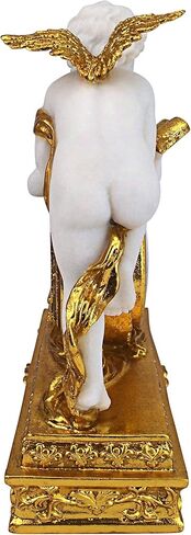 Design Toscano Chateau Carbonne Cherub Mantel Clock Statue, 10 Inch, Polyresin, Gold and Ivory in Saudi Arabia