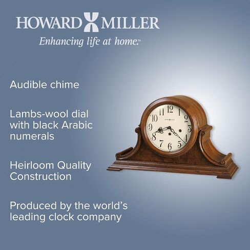 Howard Miller Hadley Mantel Clock 630-222 – Oak Yorkshire, Key Wound Single Chime Movement in Saudi Arabia