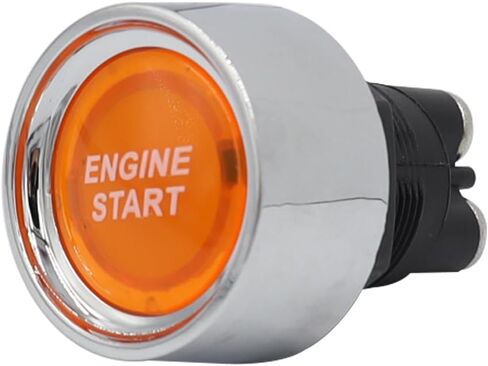 Engine Start Ignition Switch 12V-24V 50A Car Start Engine Button Stater Push Start Ignition Switch with LED Light Green/Blue/red/Orange for Marine Vehicle Racing Car Truck RV (Orange) in Saudi Arabia