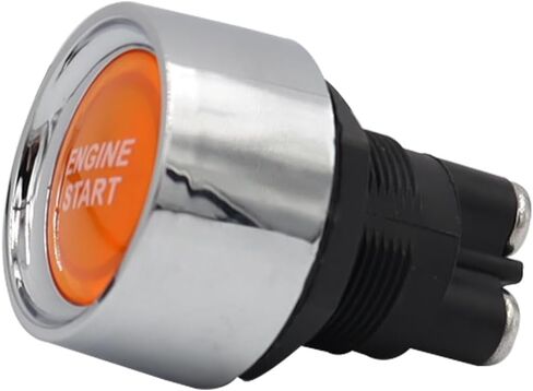 Engine Start Ignition Switch 12V-24V 50A Car Start Engine Button Stater Push Start Ignition Switch with LED Light Green/Blue/red/Orange for Marine Vehicle Racing Car Truck RV (Orange) in Saudi Arabia