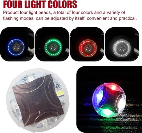 4 قطع من مصابيح تزيين محور عجلات السيارة، ضوء صمام فلاش LED يعمل بالطاقة الشمسية ومستشعر للحركة، مقاوم للماء 16 وضع فلاش مع مفتاح ربط، ملحق زخرفة خارجي عالمي للسيارة (متعدد الألوان) in Kuwait