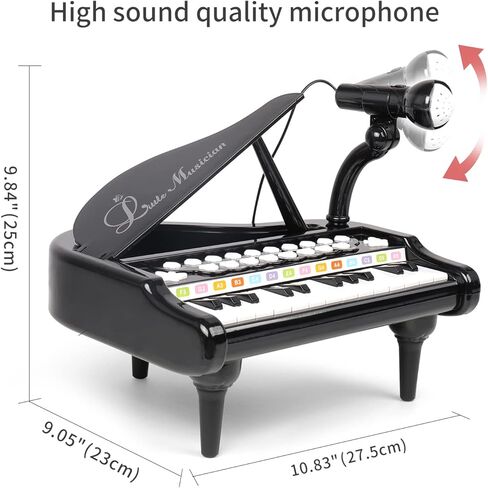 بيانو 31 مفتاحاً باللون الوردي الصغير للبنات مع ميكروفون إلكتروني أورغان لوحة مفاتيح موسيقية للأطفال من BAOLI in Kuwait