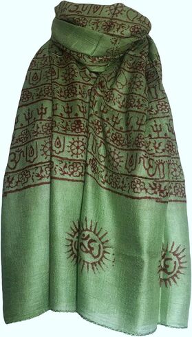 Indian Om Mantra Hand Block Printed Scarf Prayer Shawl in Saudi Arabia