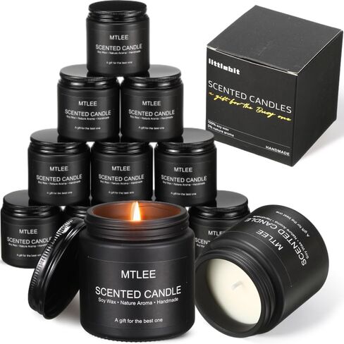 12 Pack Scented Candles Gifts for Women Men Aromatherapy Candle Bulk Soy Candles Gift Amber Jar Candles for Home Christmas Gifts Birthday Holiday Presents Stress Relief, Stocking Stuffers for Women in Kuwait
