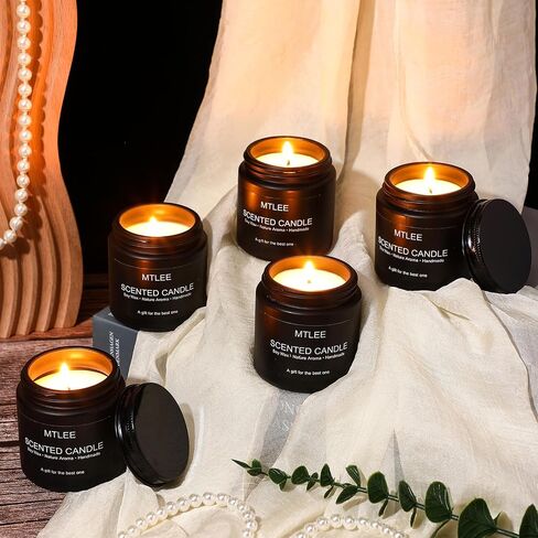12 Pack Scented Candles Gifts for Women Men Aromatherapy Candle Bulk Soy Candles Gift Amber Jar Candles for Home Christmas Gifts Birthday Holiday Presents Stress Relief, Stocking Stuffers for Women in Kuwait