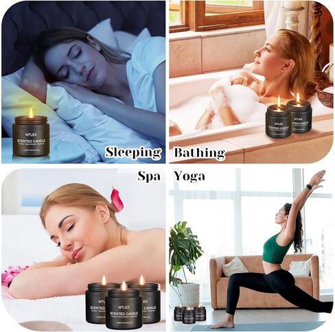 12 Pack Scented Candles Gifts for Women Men Aromatherapy Candle Bulk Soy Candles Gift Amber Jar Candles for Home Christmas Gifts Birthday Holiday Presents Stress Relief, Stocking Stuffers for Women in Kuwait