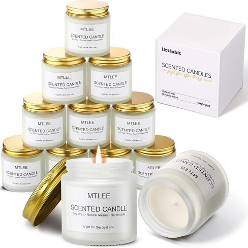 12 Pack Scented Candles Gifts for Women Men Aromatherapy Candle Bulk Soy Candles Gift Amber Jar Candles for Home Christmas Gifts Birthday Holiday Presents Stress Relief, Stocking Stuffers for Women in Kuwait