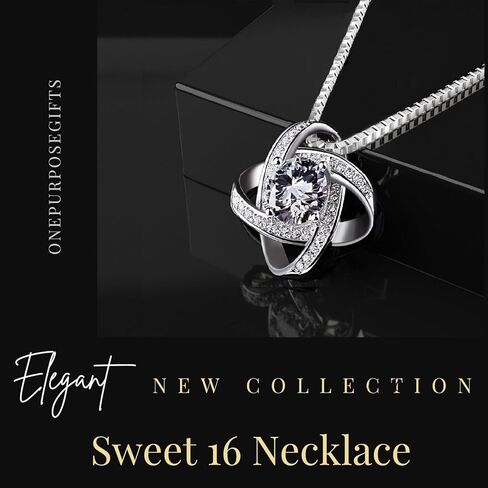 Onepurposegifts Sweet 16 هدية للبنات، مثالية لابنتك Sweet 16 عيد ميلاد، Sweet 16 Jewelry، Sweet 16 Necklace in Kuwait