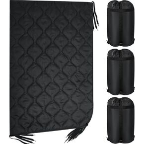 Barydat 3 Pack Woobie Military Poncho Liner 82x60 Inch Waterproof Thermal Insulated Army Blanket with Compression Carry Bag Camping Blanket for Outdoor Camping Hunting Hiking Survival Picnic