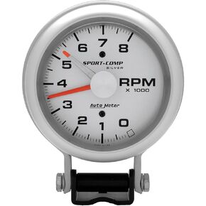 Auto Meter 3781 Sport-Comp Silver Tachometer,3.750 in.