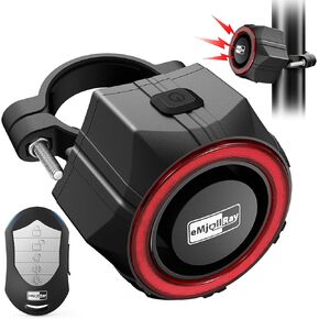 Bike Alarm,110dB Loud Waterproof Wireless E-Bike Alarm with Remote,Anti Theft Alarm Adjustable Volume Motorcycle Alarm Wireless Motion Sensor Alarm for Bicycle, Ebike,Ebike Accessories